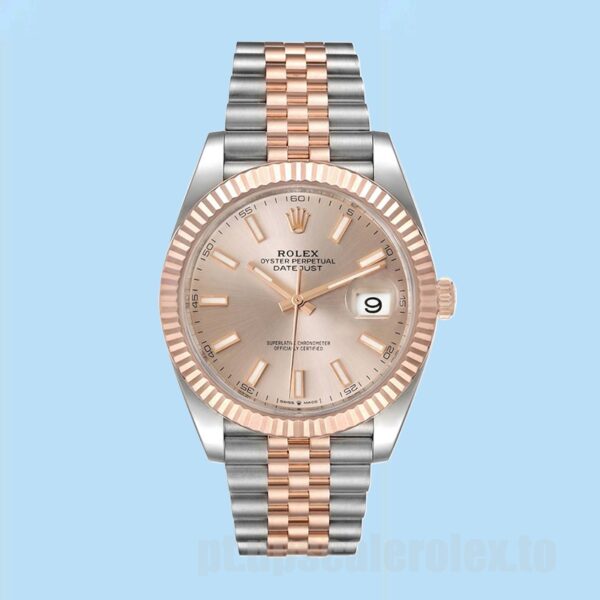 Rolex Datejust Masculino m126331-0009 41mm Pulseira Ostra Tom Prata - Image 5