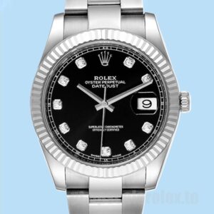 Rolex Datejust Masculino 41mm m126334-0011 Pulseira Ostra Mostrador Preto