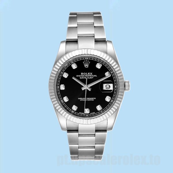 Rolex Datejust Masculino 41mm m126334-0011 Pulseira Ostra Mostrador Preto - Image 2