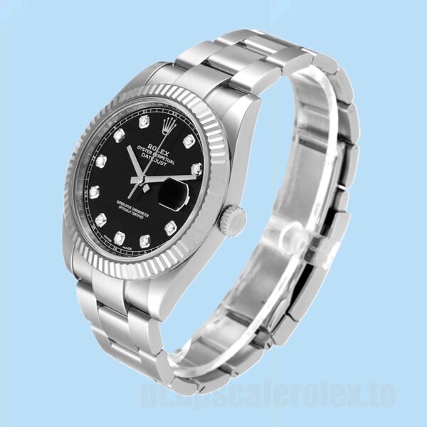 Rolex Datejust Masculino 41mm m126334-0011 Pulseira Ostra Mostrador Preto - Image 3
