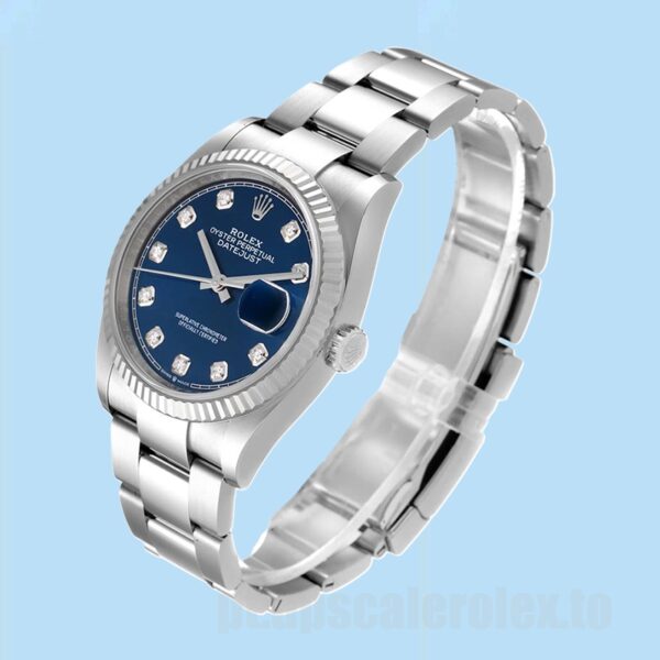 Rolex Datejust Masculino 126334 41mm Mostrador Azul Pulseira Ostra - Image 3