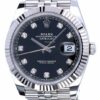 Relógio falso Rolex Oyster Datejust II Jubilee aço diamantes negros 41 mm novo 2021