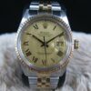 Réplica de qualidade Rolex Datejust 16013 2 tons SS/18k original Buckley mostrador em ouro (sem polimento)