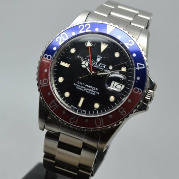 Réplica de qualidade Rolex Gmt Master 16750 Pepsi Service Papers 1985