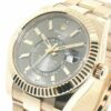 Falso Rolex Sky-dweller 42mm Everose Relógio Ouro Escuro Ródio Canela Índice Mostrador 326935