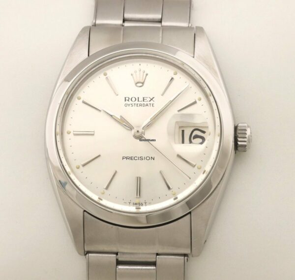 Réplica manual do luxuoso Rolex Oysterdate Precision Edelstahl Handaufzug