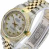 Réplica de qualidade Rolex Datejust Mop Branco Esmeralda Mostrador Diamante Bezel-Quickset