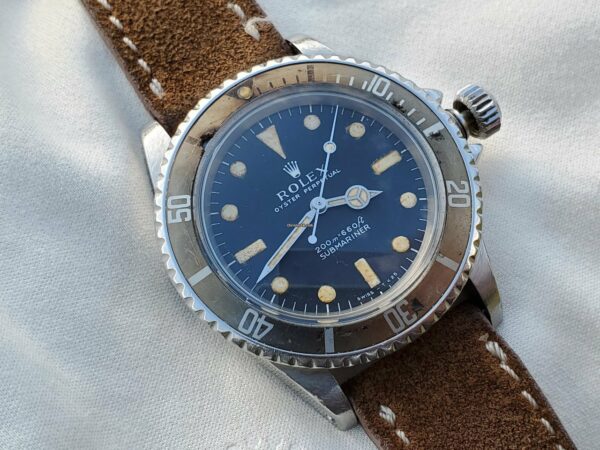 Melhor Réplica Rolex Submariner 5513 Metros Primeiro Mostrador Tropical Pátina Não Polido