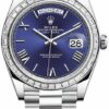 Réplica Rolex Day-Date Swiss 40mm Platinum 228396tbr Roman Blue