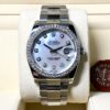 Melhor Réplica Rolex Datejust 36mm Mop Dial vs Diamond Bezel 1.25tcw Caixa e Papéis