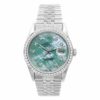 Réplica de qualidade Rolex Datejust Teal Mop personalizado mostrador diamante moldura Vs1 1.15ct