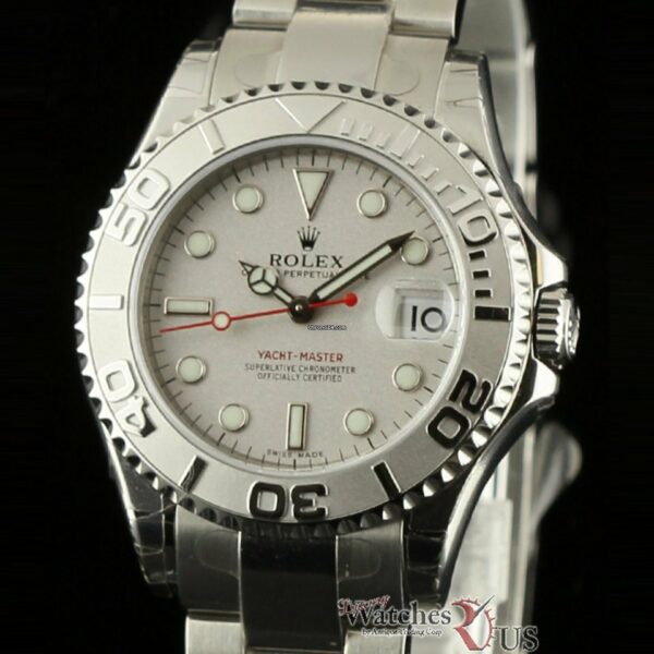 Réplique Rolex New Yacht-master 35mm 168622 Platinum Steel Card Box 1yrwarranty # rl11