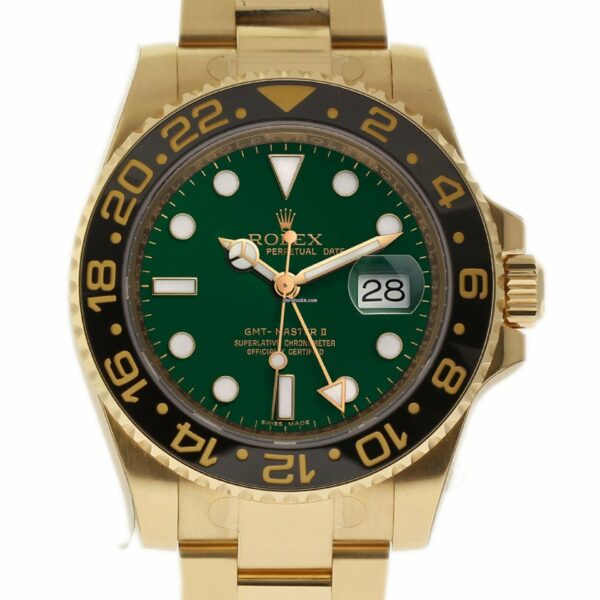Réplica Rolex Swiss New Gmt-master Ii 116718 40mm Ouro Verde 2019 Caixa/cartão/5 anos de garantia #rl161