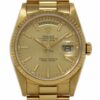 Réplica Suíça Rolex Day-date President 18238 36mm Ouro Amarelo 1989 Documentos Garantia de 1 ano #329-1