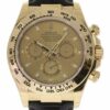 Falso Rolex New Daytona 116518 Ouro Amarelo Champagne Caixa de Couro Garantia de Papel #rl356