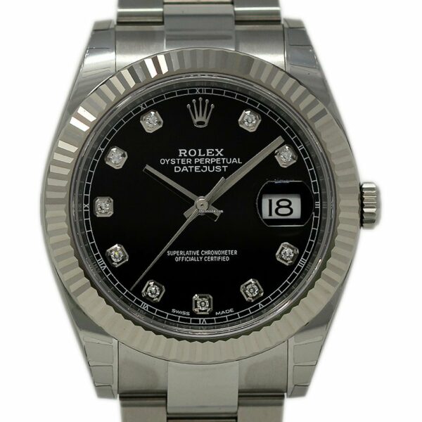 Melhor Réplica Rolex New Datejust 41 126334 41mm Aço Black Diamond 2020 Caixa/cartão/wty #rl451