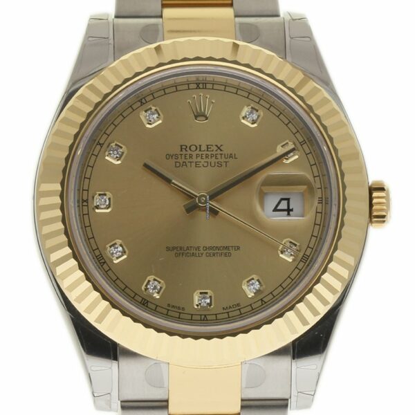 Réplica suíça Rolex New Datejust Ii 116333 41mm aço ouro diamante caixa/cartão/garantia #rl204