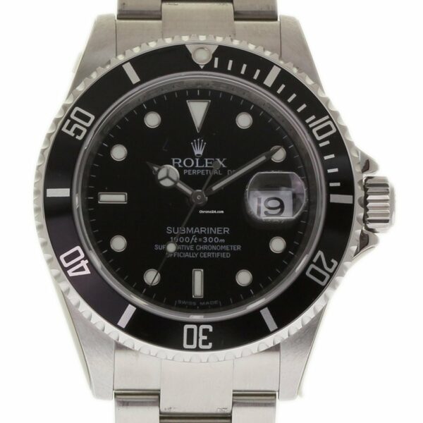 Melhor réplica Rolex New Submariner 16610 Steel Black 2008 Caixa / Cartão / Garantia # rl312