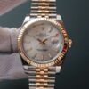 Réplica Rolex Swiss Date Just Ii 41mm Ss Yg Prata Marcador Ss Yg Pulseira A2836