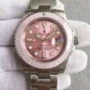 Réplica de luxo Rolex Submariner Lady SS rosa moldura rosa mostrador rosa SS pulseira A2836