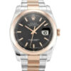Réplica de relógio automático Rolex Datejust em aço e caixa em ouro rosa 116201 36mm