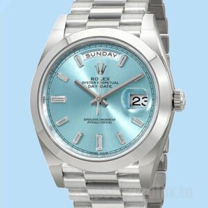 Rolex Day-Date 40mm Masculino 228206 Ver Tom Prata