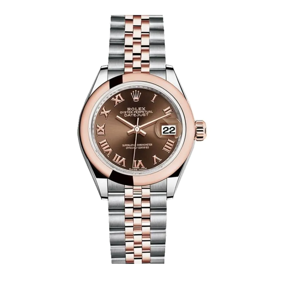 Melhor Rolex Datejust 278341rbr Everose Gold e Daimond Automatic Chocolate com Jubilee Diamond Dial