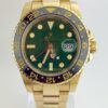 Réplica de qualidade Rolex Gmt Master Ii 18k amarelo e aço verde menta mostrador 116718ln