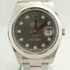 Mostrador de luxo Rolex Datejust II de 41 mm com diamantes banhados a ródio e luneta em ouro branco