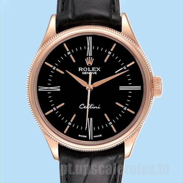 Rolex Cellini 39mm m50505-0009 Masculino Mostrador Preto