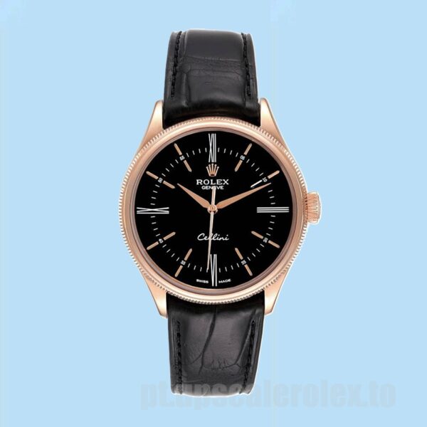 Rolex Cellini 39mm m50505-0009 Masculino Mostrador Preto - Image 2