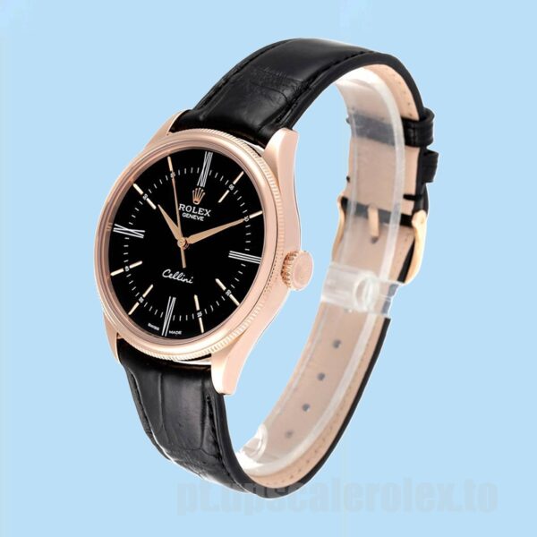 Rolex Cellini 39mm m50505-0009 Masculino Mostrador Preto - Image 3