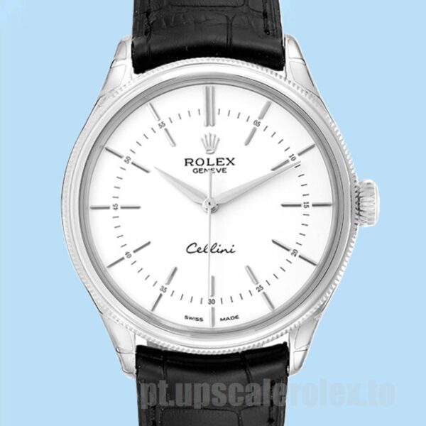 Rolex Cellini Masculino m50509-0016 39mm Mostrador Branco