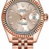 Réplique Suisse Rolex Lady Datejust 28mm Or Everose 279175 Sundust Jubilee Index