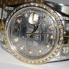 Falso relógio Rolex Datejust Oyster Perpetual Quickset em ouro 18k e diamantes