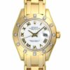 Réplica de qualidade Rolex Lady-datejust Pearlmaster em ouro maciço 18K com diamantes automáticos