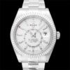 Réplica de luxo Rolex Sky-dweller em aço inoxidável / ouro branco / branco – 326934