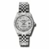 Relógio Rolex Datejust 31mm falso – Moldura de aço com 24 diamantes – Pulseira Jublilee 178344 Mdrj