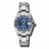 Réplica de qualidade Rolex Datejust 31mm – moldura canelada de aço inoxidável – 178274 pulseira Blro Oyster
