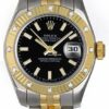 Relógio feminino Rolex Datejust de dois tons de qualidade em aço e ouro com diamantes 179313
