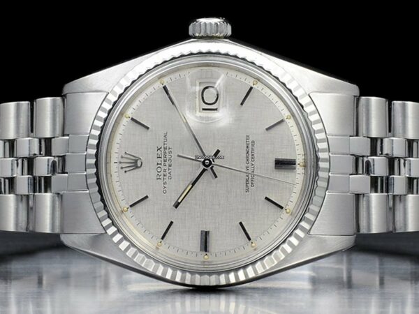 Melhor Réplica Rolex Datejust 34 Bark Prata/Prata 1601 Relógio