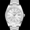 Relógio masculino Rolex Datejust 41 de luxo automático com mostrador prata Oyster – 126334
