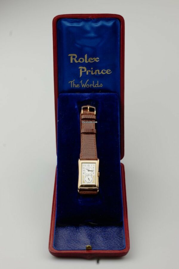 Relógio falsificado Rolex Prince Ref 1490 9k em ouro rosa