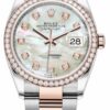 Comprar Rolex Datejust falso 36mm aço inoxidável e ouro rosa 126281rbr Mop Diamond Oyster