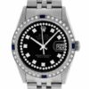 Réplica de relógio suíço Rolex Datejust Ss Masculino – Mostrador em Ouro Branco 18K com Diamantes Negros