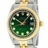 Compre Rolex Mens Datejust Y falso mostrador em aço e ouro 18k com diamantes verdes