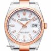 Réplica barata Rolex Datejust 36 Oystersteel Everose-ouro 126231 Wei?