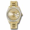 Réplica de luxo Rolex Day-date 40 ouro amarelo – moldura diamante 228398tbr Chrp