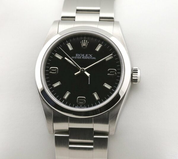 Acheter une fausse Rolex Oyster Preto Médio 31mm Aço Inoxidável Automático Relógio Feminino