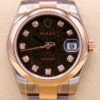 Rolex Datejust falso ref. 178241 -Black Diamond Jubilee Zb / banda de ostra